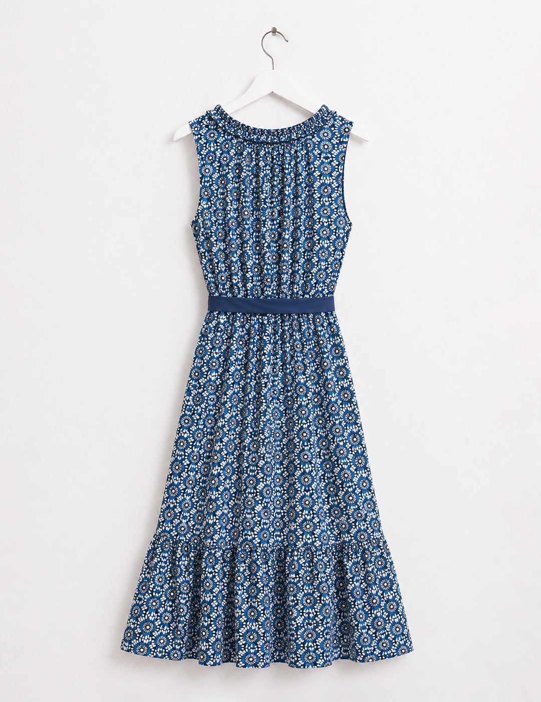 Abito lungo smanicato in georgette stampata donna blue fw26s03as cc-a0601 ABITO S/M STAMPATO WOMAN