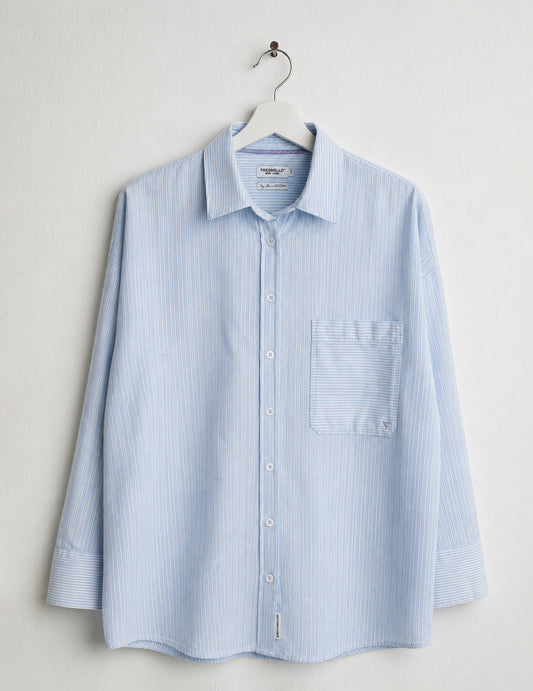 Camicia a manica lunga a righe donna light blue fw26s05ct cc-a1001
