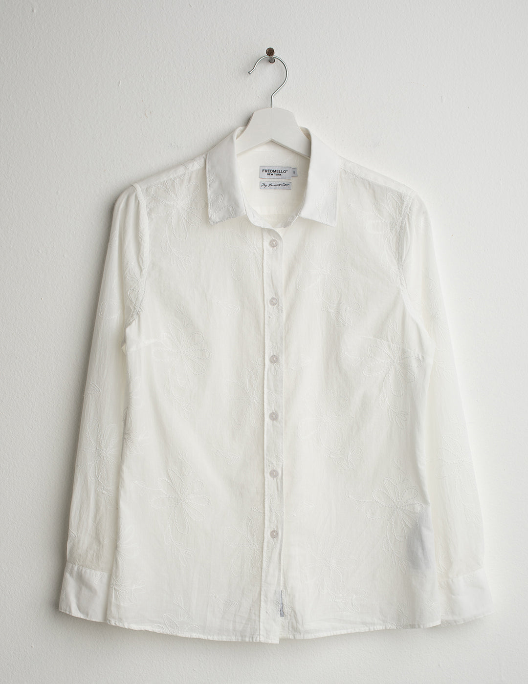 Long-Sleeve Embroidered Shirt woman white fw26s08cu cc-a0001 CAMICIA M/L UNITO WOMAN