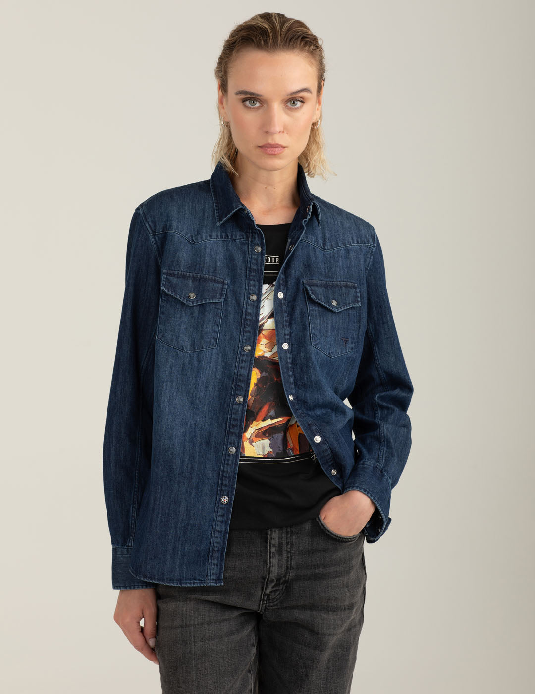 CAMICIA DENIM M/L WOMAN