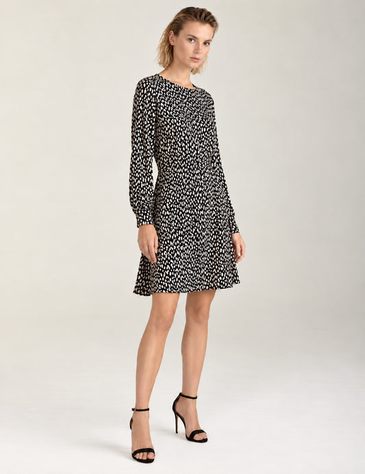 ABITO IN RASO STAMPATO CON CINTURA donna animalier fw26w01as cc-a0964