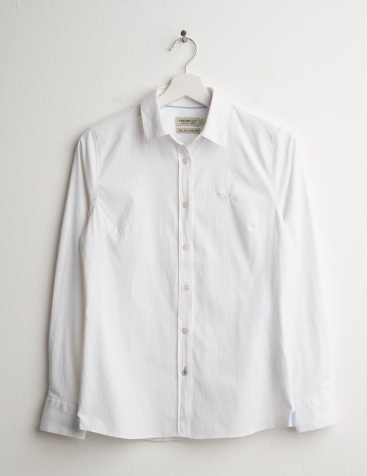 CAMICIA SLIM FIT CON DETTAGLI A CONTRASTO donna white fw26w03cu cc-a0001