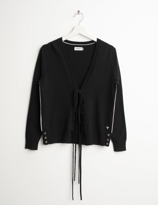 CARDIGAN CON CHIUSURA A NASTRINI donna black fw26w04mk cc-a0951