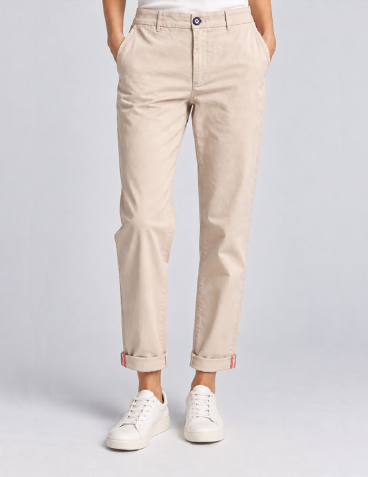 PANTALONE CHINO CON DETTAGLI A CONTRASTO donna ivory fw26w04pu cc-a0910