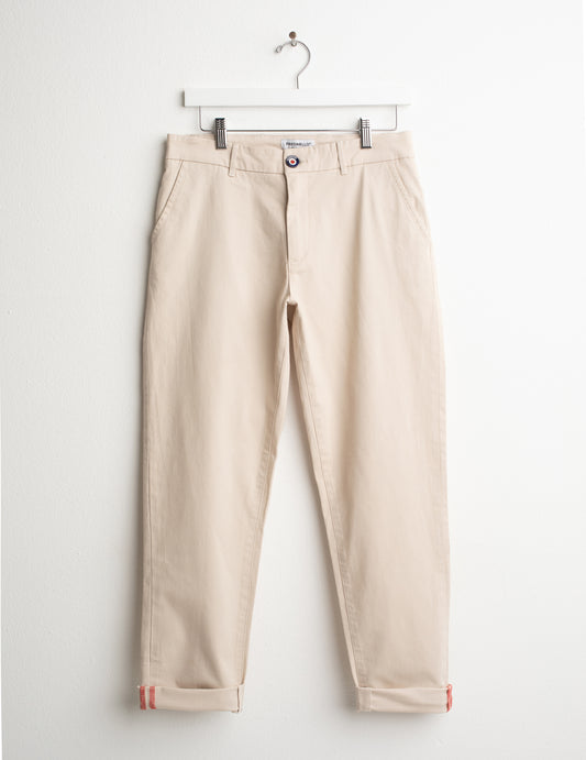 PANTALONE CHINO CON DETTAGLI A CONTRASTO donna ivory fw26w04pu cc-a0910