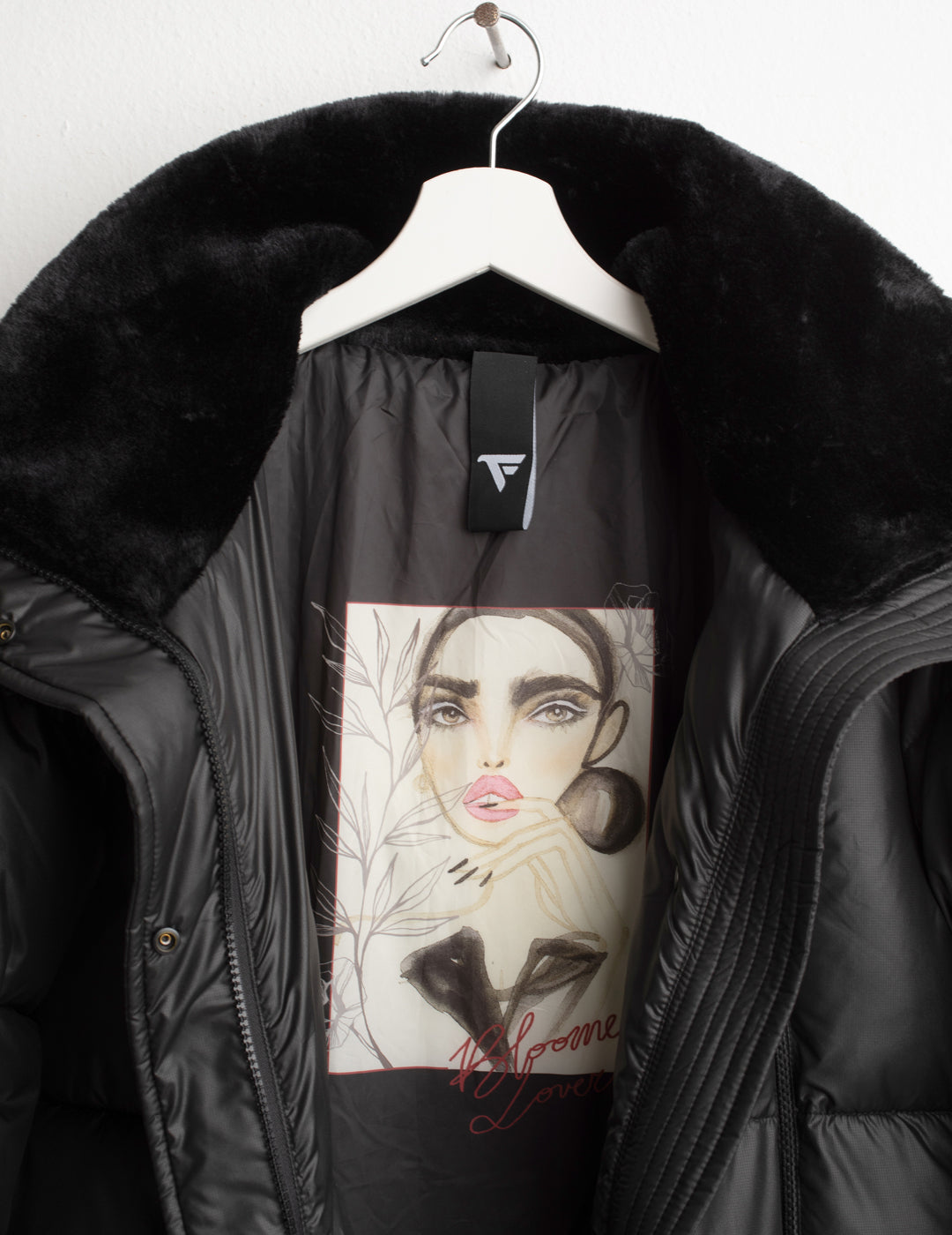 LONG PUFFER JACKET WITH FUR-LOOK COLLAR woman black fw26w05ku cc-a0951 CAPOSPALLA UNITO WOMAN