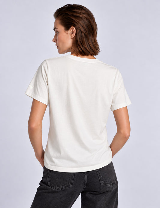 T-SHIRT CON STAMPA LAMINATA E APPLICAZIONI RICAMATE - back - 002