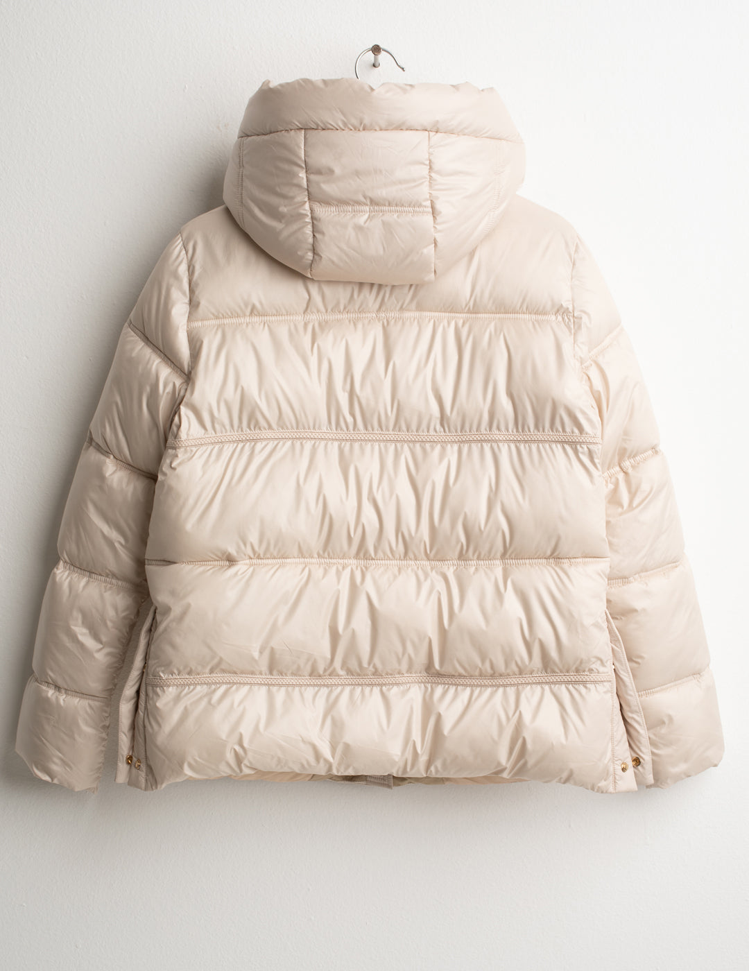 PIUMINO CON CAPPUCCIO STACCABILE E COLLO EFFETTO PELLICCIA donna champagne fw26w06ku cc-a0102 CAPOSPALLA UNITO WOMAN