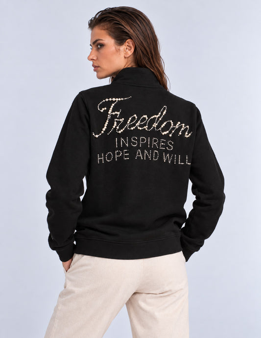 FELPA M/L ZIP UNITO WOMAN - back - 002