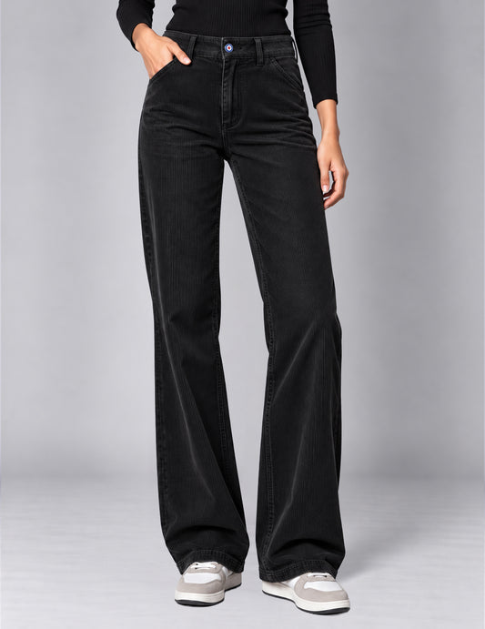 PANTALONE CHINO IN COSTINA donna black fw26w07pu cc-a0951