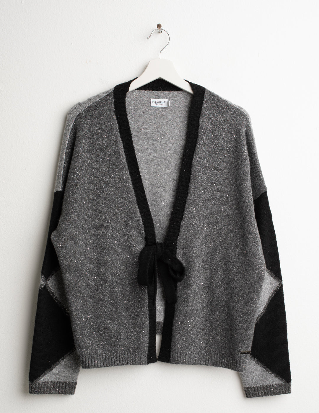 CARDIGAN A FANTASIA GEOMETRICA CON MICRO-PAILLETTES donna black fw26w09mk cc-a0951 MAGLIA M/L CARDIGAN UNITO WOMAN