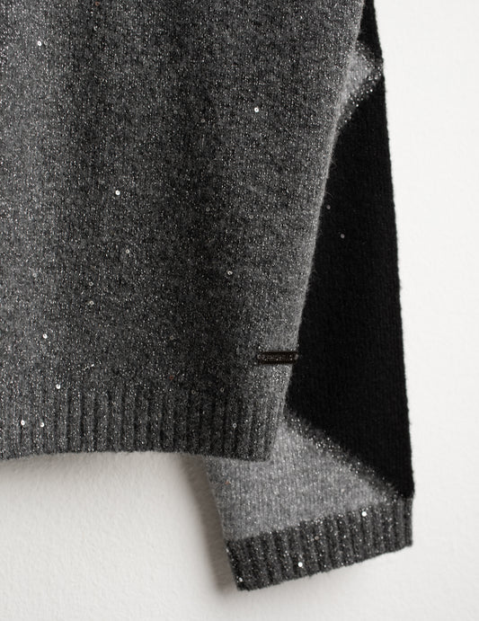CARDIGAN A FANTASIA GEOMETRICA CON MICRO-PAILLETTES - back - 002