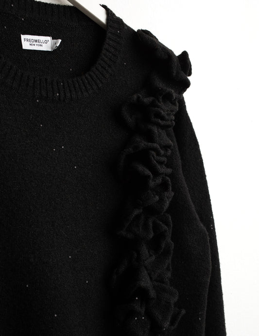 MAGLIA GIROCOLLO CON MICRO-PAILLETTES - back - 002