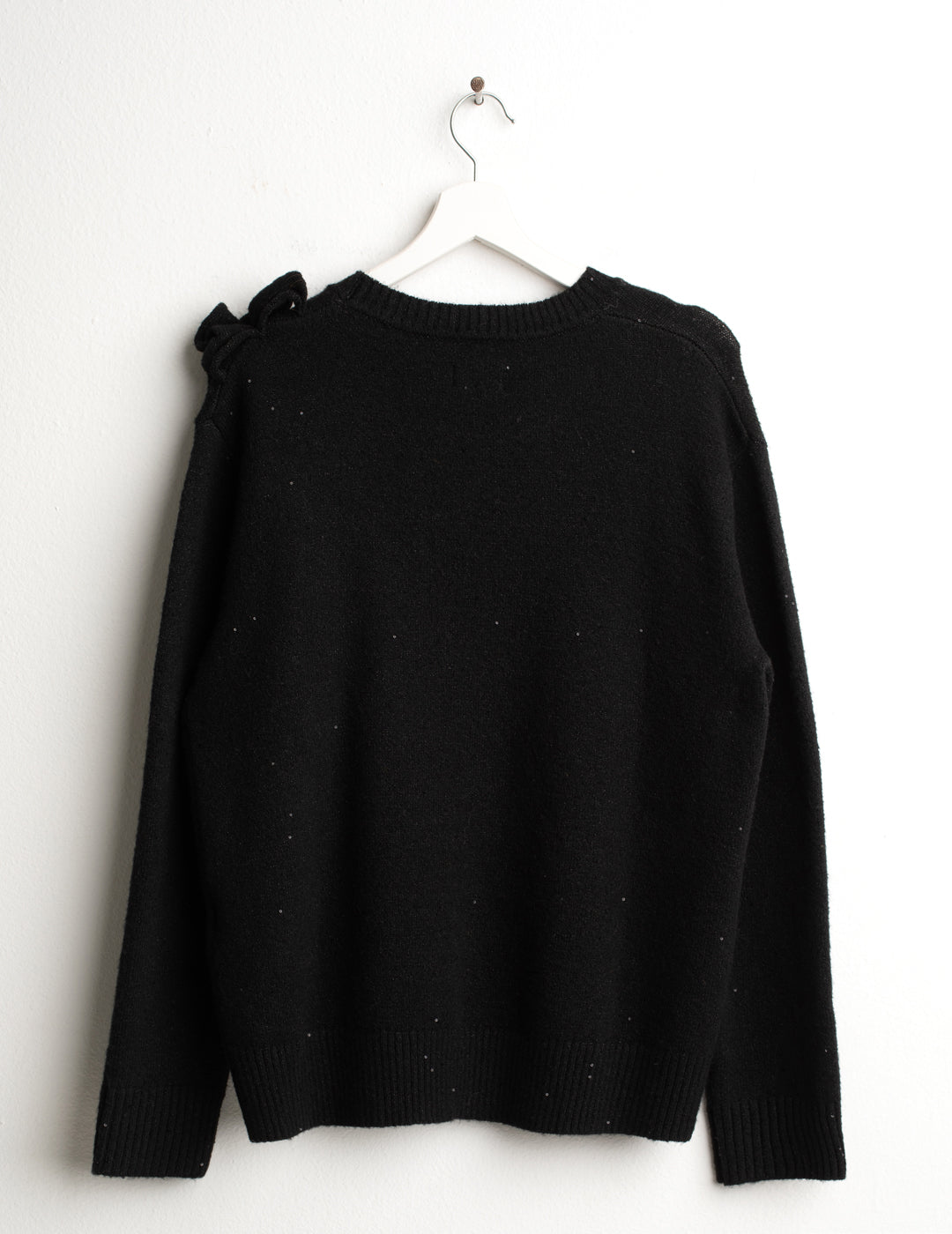 MAGLIA GIROCOLLO CON MICRO-PAILLETTES donna black fw26w11mg cc-a0951 MAGLIA M/L G/C UNITO WOMAN