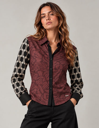 CAMICIA M/L STAMPATA WOMAN