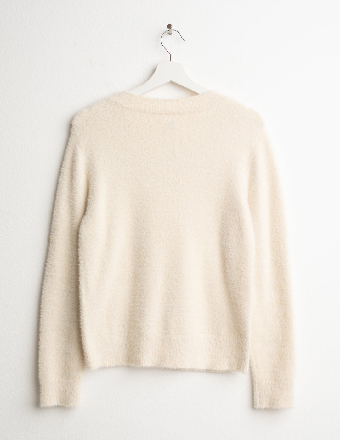MAGLIA GIROCOLLO CON CASTONI RICAMATI donna off white fw26w62mg cc-a0002 MAGLIA M/L G/C UNITO WOMAN