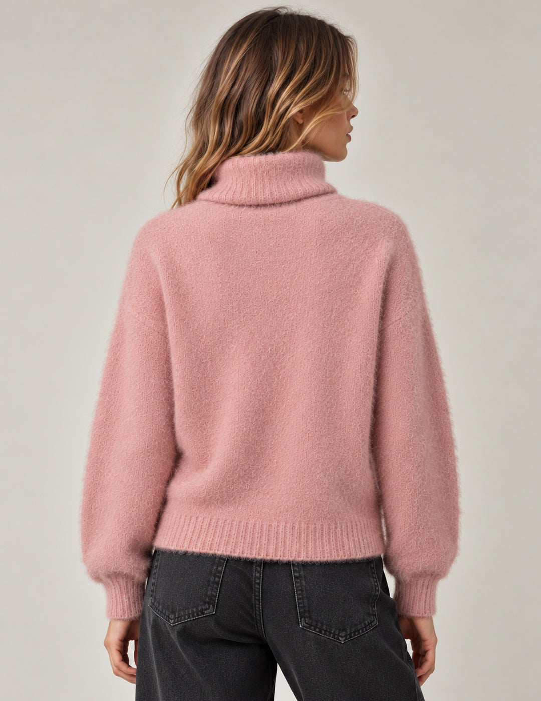 FUR YARN TURTLENECK SWEATER woman pink fw26w66md cc-a0406 MAGLIA M/L DOLCEVITA UNITO