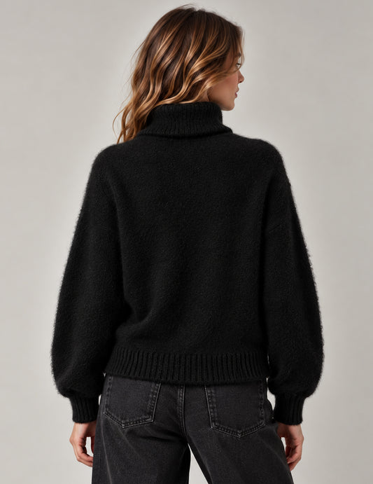 MAGLIA DOLCEVITA IN FUR YARN - back - 002