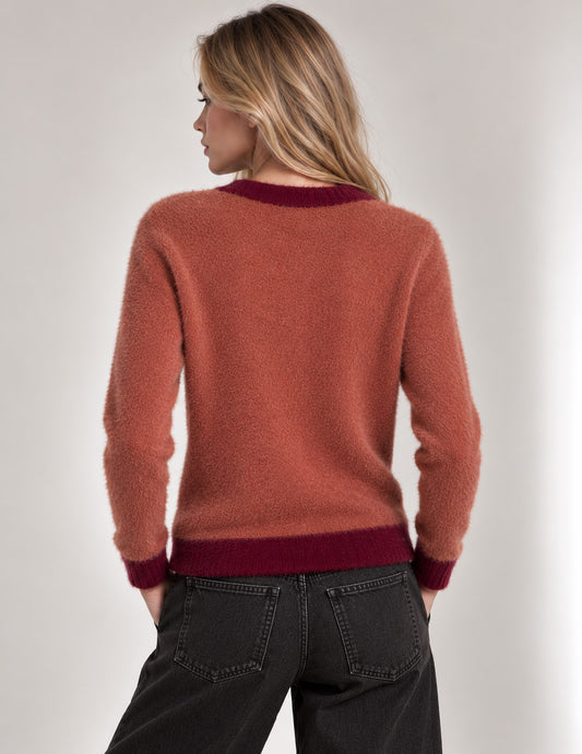 MAGLIA GIROCOLLO MIMETICA IN FUR YARN - back - 002