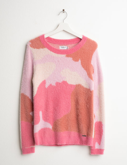 MAGLIA GIROCOLLO MIMETICA IN FUR YARN donna pink fw26w70mg cc-a0406