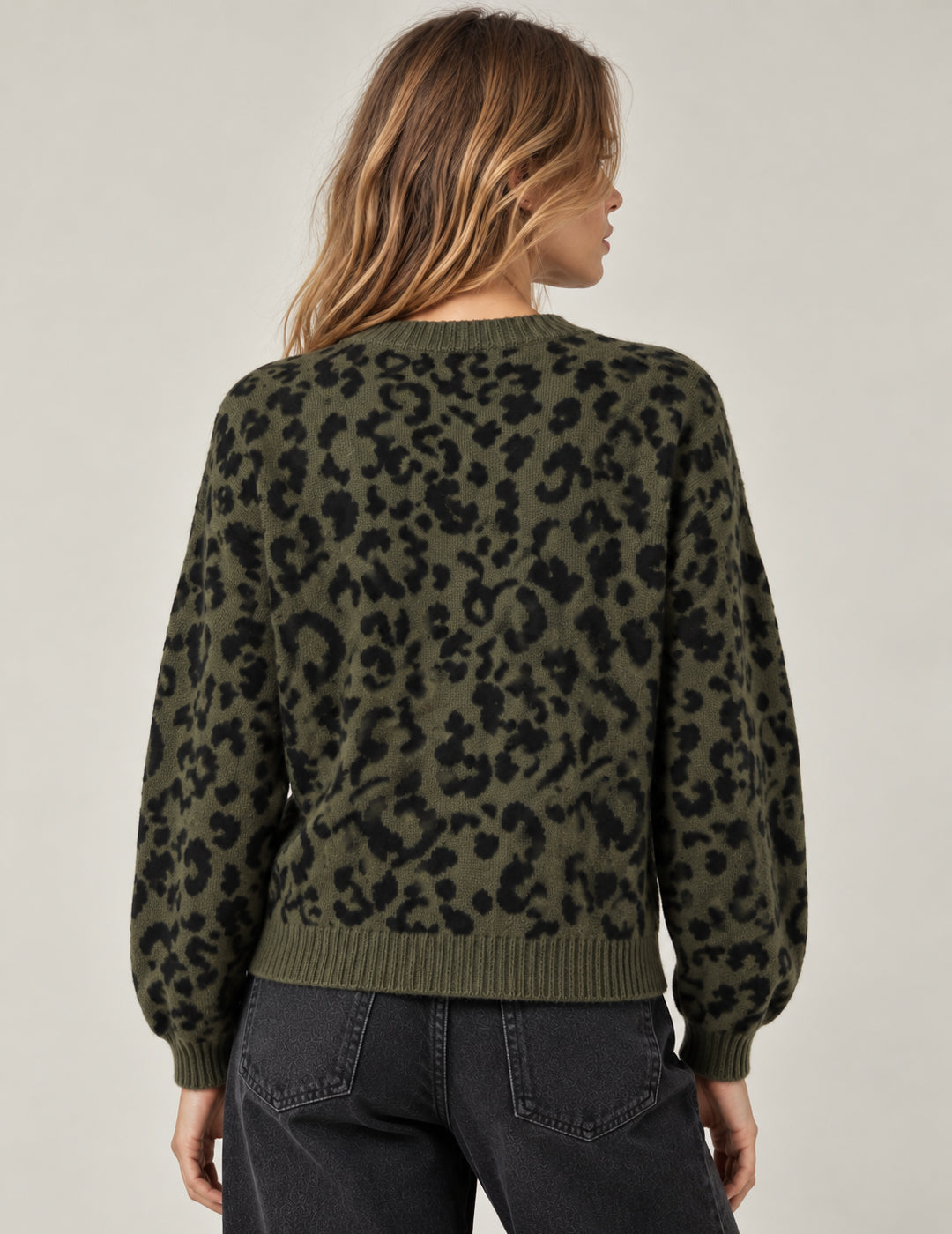 CARDIGAN ANIMALIER IN FUR YARN donna army fw26w71mk cc-a0804 MAGLIA M/L CARDIGAN UNITO WOMAN